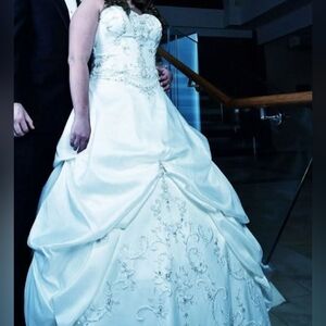 Rhinestone Corset Wedding Dress Sz 12-14